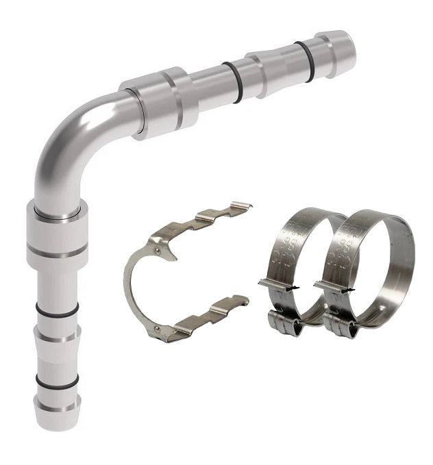 FF14238 Aeroquip by Danfoss | EZ Clip System Fitting Kit | Includes FJ3058-01-0606S Splicer 90° Elbow Fitting with FF14171 Clip & Cage Kit