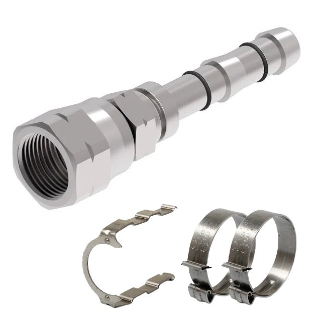 FF14244 Aeroquip by Danfoss | EZ Clip System Fitting Kit | Includes FJ3057-07-1212S Female SAE 45° Flare Fitting with FF14174 Clip & Cage Kit