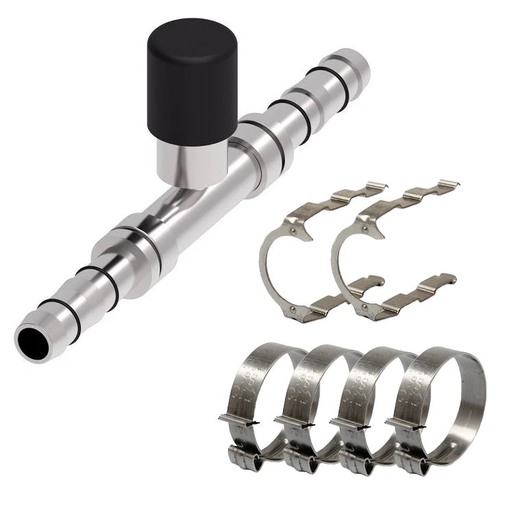 FF14258 Aeroquip by Danfoss | EZ Clip System Fitting Kit | Includes FJ5995-0808S Splicer (R134a High Side Port) Fitting with FF13820 Clip & Cage Kit