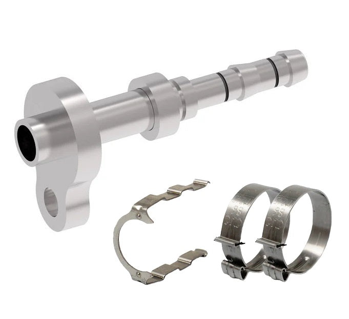 FF14264 Aeroquip by Danfoss | EZ Clip System Fitting Kit | Includes FJ3977-0810S Pad Style Connection (Volvo) Fitting with FF14173 Clip & Cage Kit