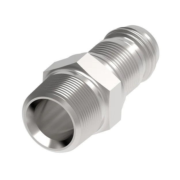 FC1349-2020S Aeroquip by Danfoss | PTFE Hose Crimp Fitting | Nipple Assembly | -20 Male Pipe x -20 Hose Barb | Carbon Steel