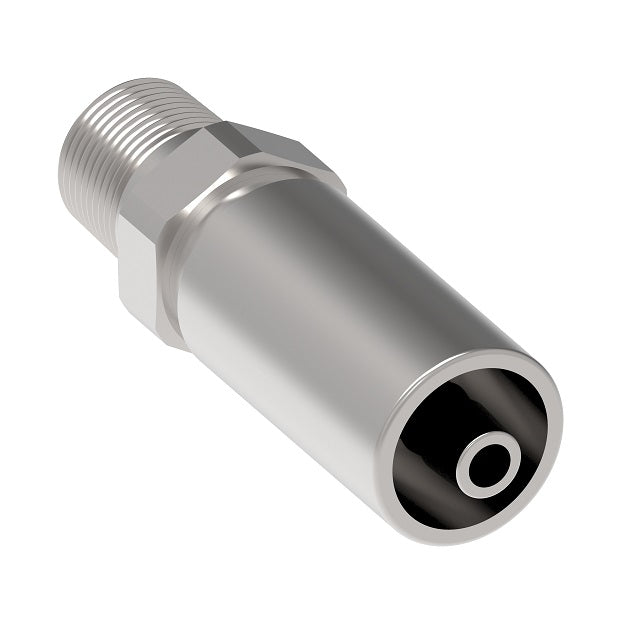 FC5805-0203S Aeroquip by Danfoss | Thermoplastic Hose Crimp Fitting | -02 Male NPTF x -03 Hose Barb | Carbon Steel