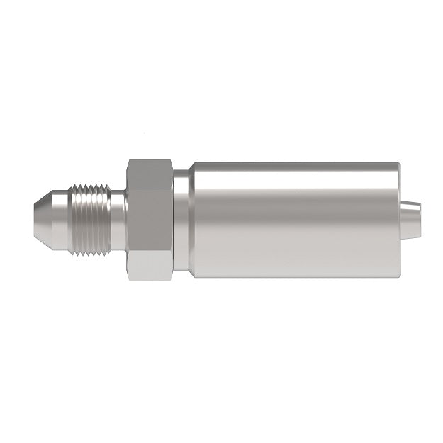 FC5807-0404S Aeroquip by Danfoss | Thermoplastic Hose Crimp Fitting | -04 Male 37° JIC x -04 Hose Barb | Carbon Steel