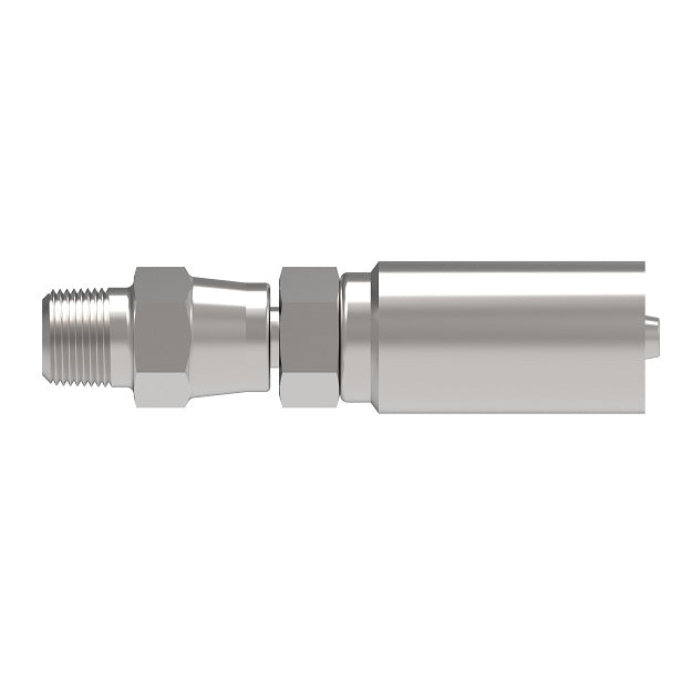 FC5812-0606S Aeroquip by Danfoss | Thermoplastic Hose Crimp Fitting | -06 Male NPTF Swivel x -06 Hose Barb | Carbon Steel