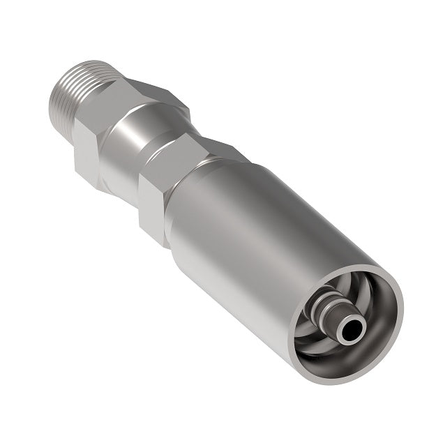 FC5812-0606S Aeroquip by Danfoss | Thermoplastic Hose Crimp Fitting | -06 Male NPTF Swivel x -06 Hose Barb | Carbon Steel