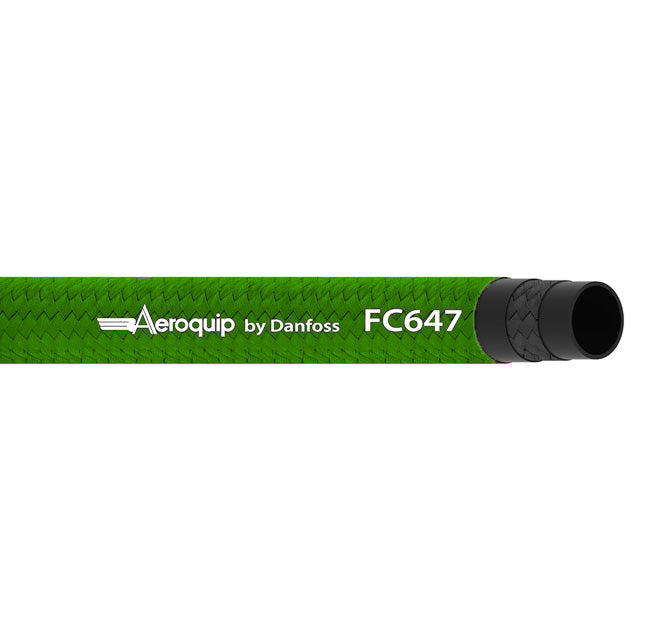 FC647-06GRN Aeroquip by Danfoss | Low Pressure SOCKETLESS™ Textile Braided Hose | 0.38" ID | Green