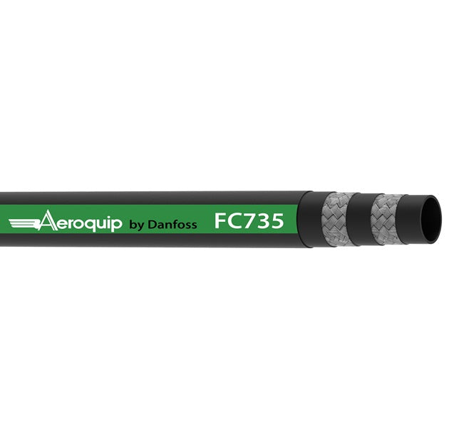 FC735-12 Aeroquip by Danfoss | BRUISER Ultra Abrasion Resistant Double Wire Braid Hydraulic Hose | SAE 100R16 | 0.75" ID