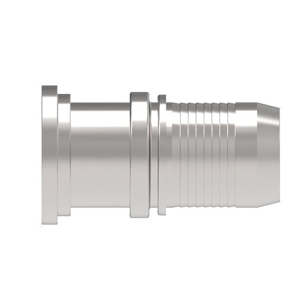 FC8153-4040S Aeroquip by Danfoss | Spiral Single Skive Crimp Fitting | FC Series | Nipple Assembly | -40 Code 61 Split Flange x -40 Hose Barb | Carbon Steel