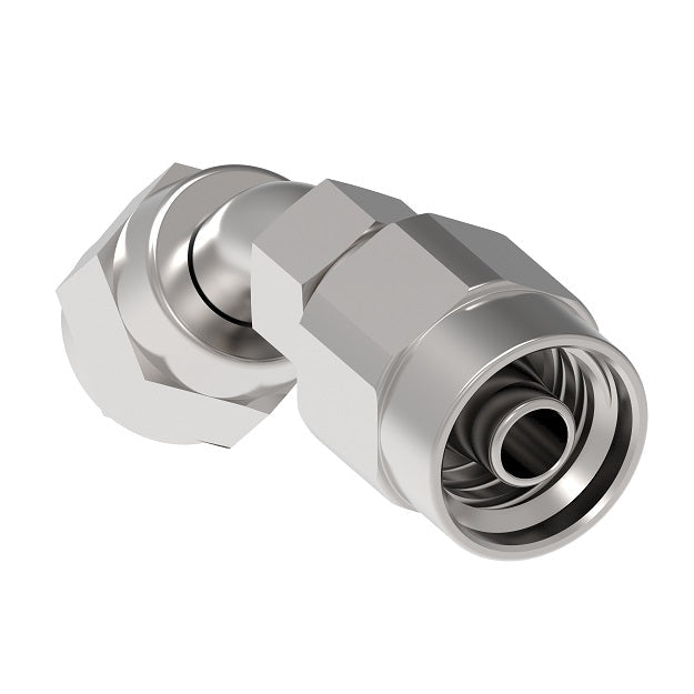 FC9232-0606S Aeroquip by Danfoss | Reusable Hose Fitting | 45° Elbow | -06 Female 37° JIC x -06 Reusable Hose End | Carbon Steel