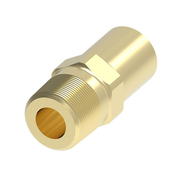 FC9846-1616-38 Aeroquip by Danfoss | Male Pipe PTFE Crimp Fitting | FC Series | Complete Fitting | -16 Male Pipe x -16 Hose Barb | Brass