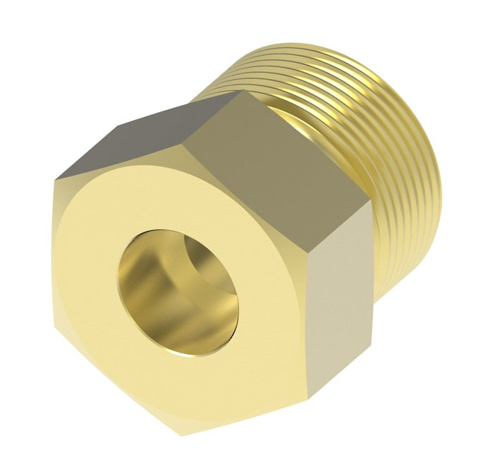 FF1851T1-1214B by Danfoss | ORS Male Tube Adapter | 1-3/16" Male O-Ring Face Seal x 7/8" Tube OD | Brass