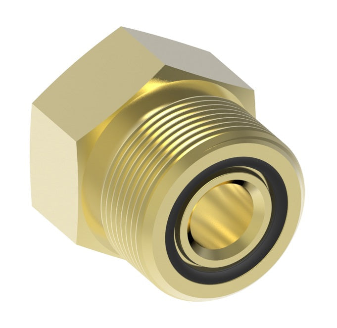 FF1851T1-0606B by Danfoss | ORS Male Tube Adapter | 11/16" Male O-Ring Face Seal x 3/8" Tube OD | Brass