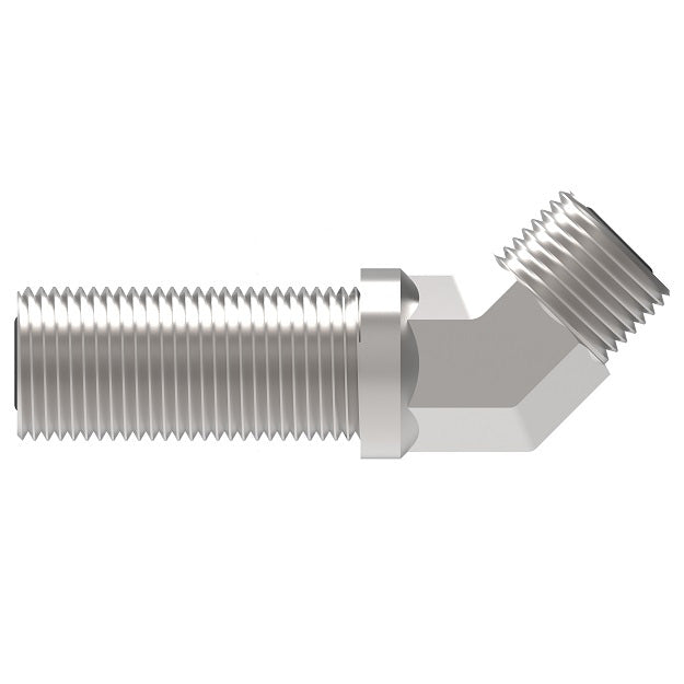 FF2144H4-0404S Aeroquip by Danfoss | ORS Male/ORS Male 45° Elbow Bulkhead Adapter without Nut | -04 Male O-Ring Face Seal x -04 Male O-Ring Face Seal | Steel