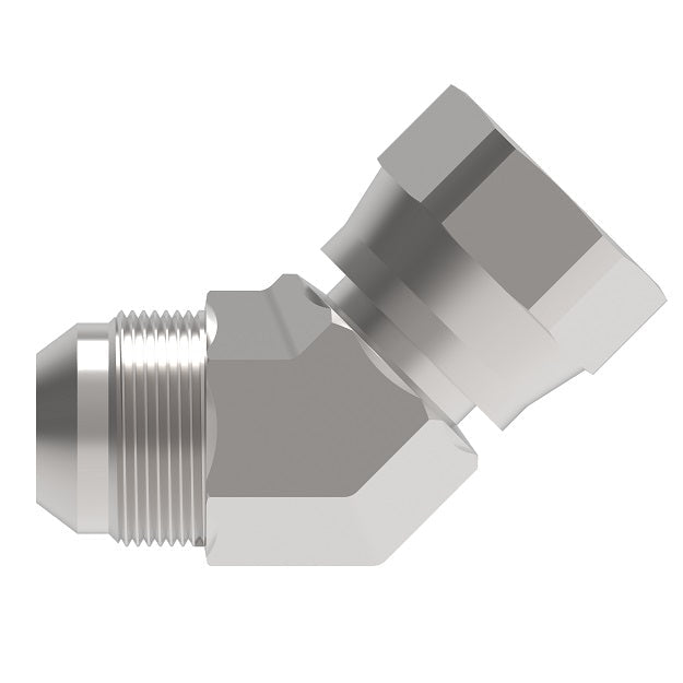 FF4174-0606S Aeroquip by Danfoss | SAE 45°/SAE 45° Swivel Adapter | 45° Elbow | -06 Male SAE 45° x -06 Female SAE 45° Swivel | Carbon Steel