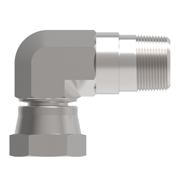 FF4175-1212S Aeroquip by Danfoss | NPSM/NPTF Swivel Adapter | 90° Elbow | -12 Female NPSM Swivel x -12 Male NPTF | Carbon Steel