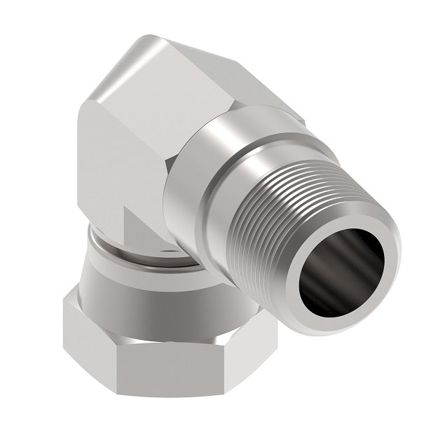 FF4175-1616S Aeroquip by Danfoss | NPSM/NPTF Swivel Adapter | 90° Elbow | -16 Female NPSM Swivel x -16 Male NPTF | Carbon Steel