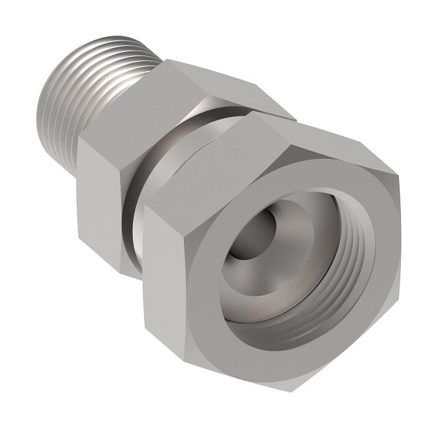 FF4179-0606S Aeroquip by Danfoss | 37° JIC / BSPP Swivel Adapter | -06 Female 37° JIC Swivel x -06 Male BSPP | Carbon Steel