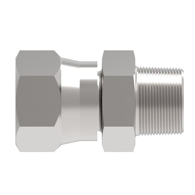 FF4181-1612S Aeroquip by Danfoss | 37° JIC/BSPT Swivel Adapter | -16 Female 37° JIC Swivel x -12 Male BSPT | Carbon Steel