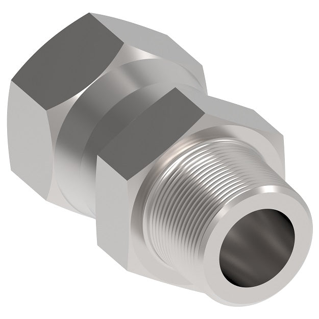 FF4181-1616S Aeroquip by Danfoss | 37° JIC/BSPT Swivel Adapter | -16 Female 37° JIC Swivel x -16 Male BSPT | Carbon Steel