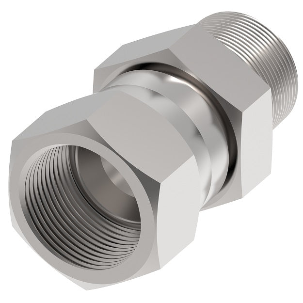 FF4181-1008S Aeroquip by Danfoss | 37° JIC/BSPT Swivel Adapter | -10 Female 37° JIC Swivel x -08 Male BSPT | Carbon Steel