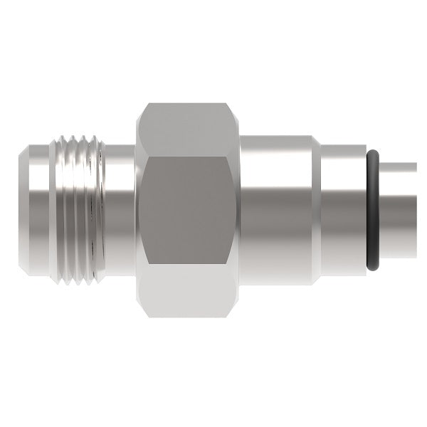 FF4215-0618S Aeroquip by Danfoss | 37° JIC Flare/Metric O-Ring Port Adapter | -06 Male 37° JIC Flare x M18 Male Metric | Carbon Steel