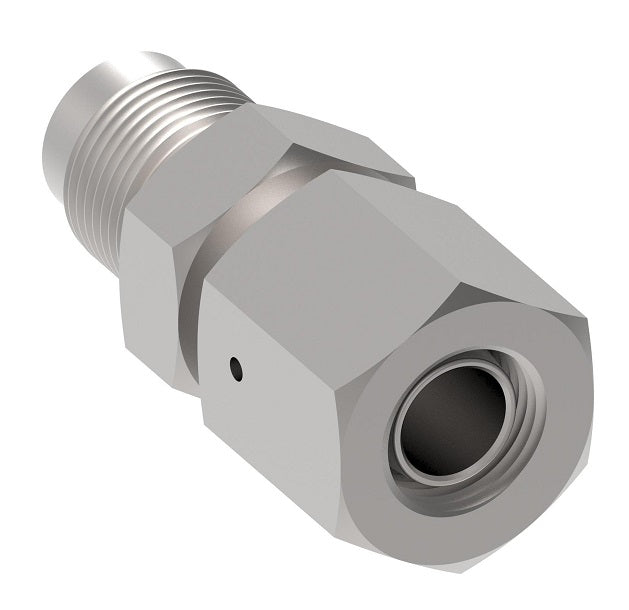 FF4281-1642S Aeroquip by Danfoss | JIC 37° Cone/Metric 24° Cone Adapter | -16 Male 37° JIC x M42 Female 24° Metric | Carbon Steel