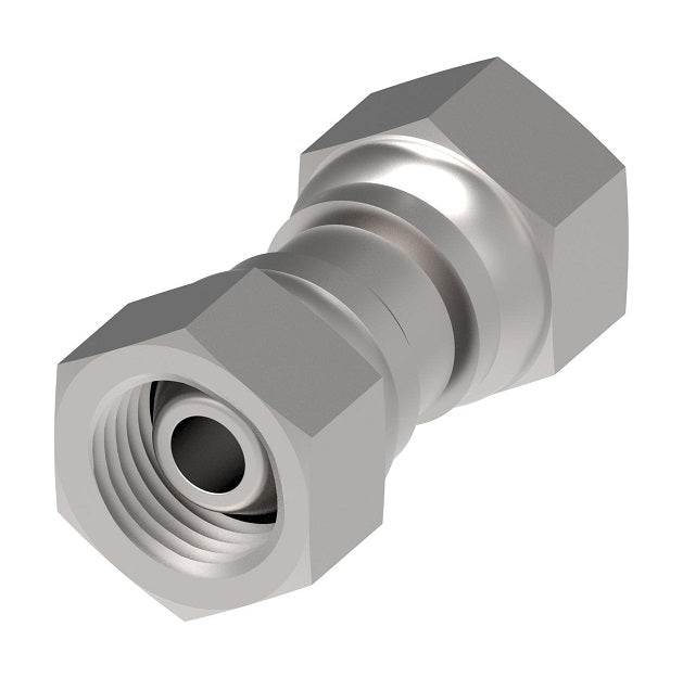 FF4283-2424S Aeroquip by Danfoss | BSPP/BSPP Female 60° Cone Adapter | -24 Female BSPP x -24 Female BSPP | Carbon Steel