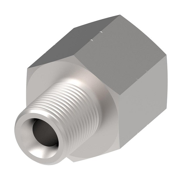 FF4287-0606S Aeroquip by Danfoss | BSPT/Pipe Adapter | -06 Male BSPT x -06 Female NPT | Carbon Steel