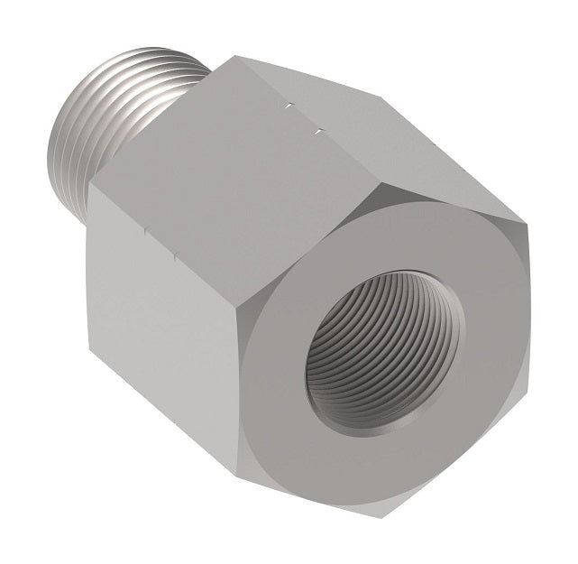 FF4287-0606S Aeroquip by Danfoss | BSPT/Pipe Adapter | -06 Male BSPT x -06 Female NPT | Carbon Steel