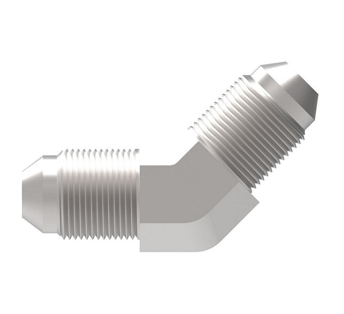 FF4308-0404S Aeroquip by Danfoss | 37° JIC/37° JIC Adapter | 45° Elbow | -04 Male 37° JIC x -04 Male 37° JIC | Carbon Steel