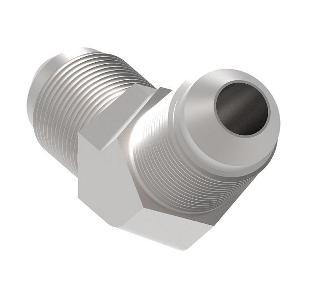 FF4308-0808S Aeroquip by Danfoss | 37° JIC/37° JIC Adapter | 45° Elbow | -08 Male 37° JIC x -08 Male 37° JIC | Carbon Steel