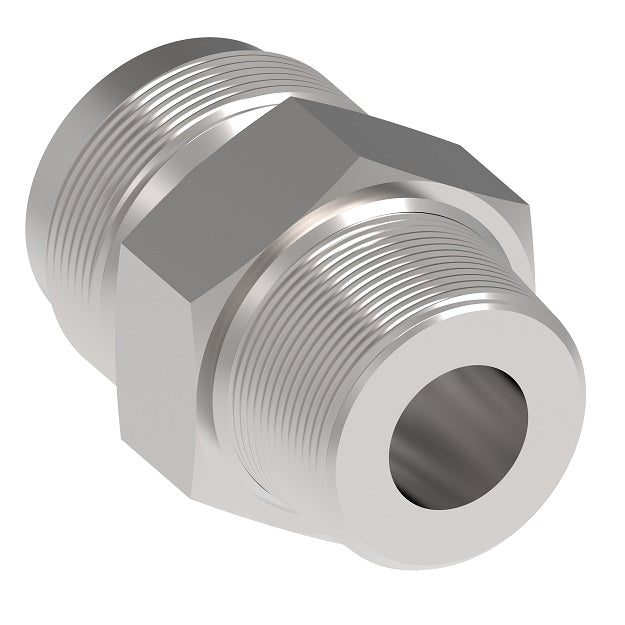 FF4320-0406S Aeroquip by Danfoss | JIS Gas 60°/BSPT Adapter | -04 Male JIS 60° x -06 Male BSPT | Carbon Steel