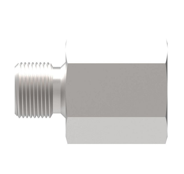 FF4321-0812S Aeroquip by Danfoss | BSPP 60° Cone/BSPP Adapter | -08 Male BSPP 60° x -12 Female BSPP | Carbon Steel