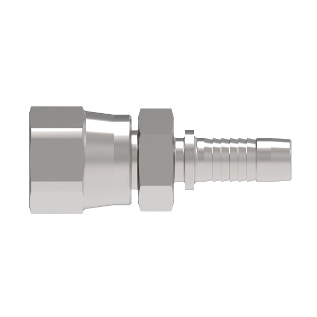 FJ4421-0606S Aeroquip by Danfoss | Crimp Nipple Fitting | -06 Female 37° JIC x -06 Hose Barb | Carbon Steel