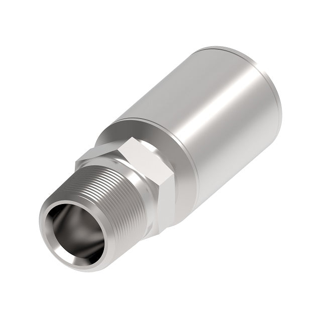 FJ9121-0606S Aeroquip by Danfoss | Field Crimp Hose Fitting | -06 Male NPTF x -06 Hose Barb | Carbon Steel