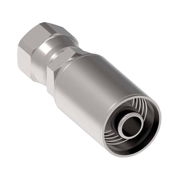 FJ9122-1212S Aeroquip by Danfoss | Field Crimp Hose Fitting | -12 Female 37° JIC Swivel x -12 Hose Barb | Carbon Steel