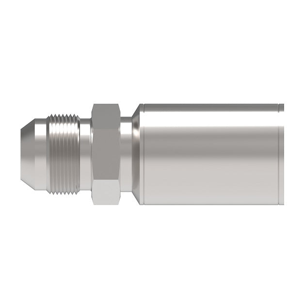 FJ9125-1010S Aeroquip by Danfoss | Field Crimp Hose Fitting | -10 Male 37° JIC Flare x -10 Hose Barb | Carbon Steel