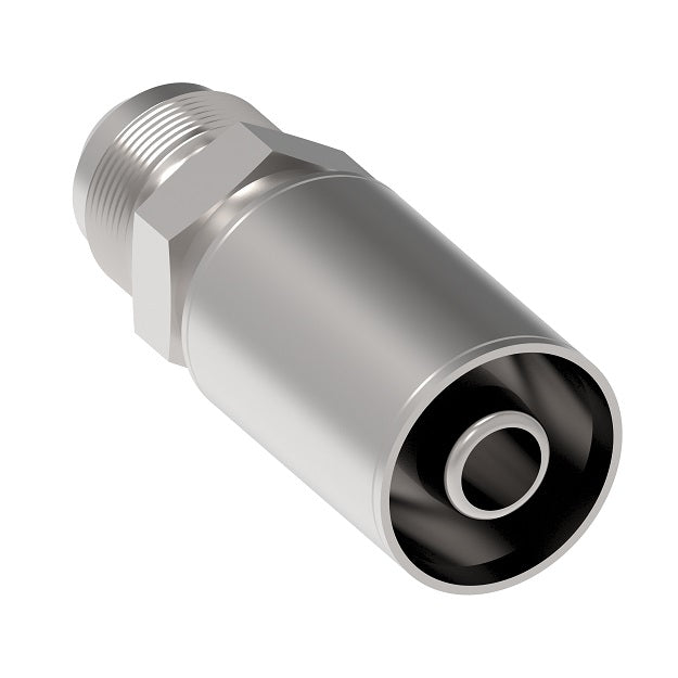 FJ9125-1010S Aeroquip by Danfoss | Field Crimp Hose Fitting | -10 Male 37° JIC Flare x -10 Hose Barb | Carbon Steel