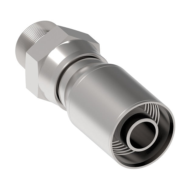FJ9126-0808S Aeroquip by Danfoss | Field Crimp Hose Fitting | -08 Male NPTF Swivel x -08 Hose Barb | Carbon Steel