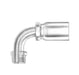 FJ9516-0808S Aeroquip by Danfoss | Field Crimp Hose Fitting | 90° Elbow | -08 Male Inverted Flare x -08 Hose Barb | Carbon Steel