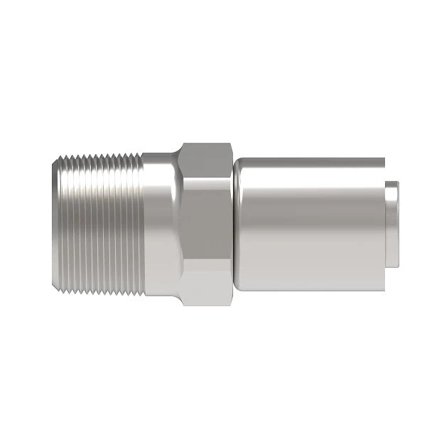 FJ9588-1616S Aeroquip by Danfoss | PTFE Hose Crimp Fitting | Complete Fitting | -16 Male Pipe x -16 Hose Barb | Carbon Steel