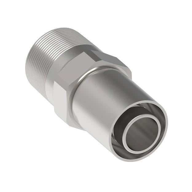 FJ9588-1616S Aeroquip by Danfoss | PTFE Hose Crimp Fitting | Complete Fitting | -16 Male Pipe x -16 Hose Barb | Carbon Steel