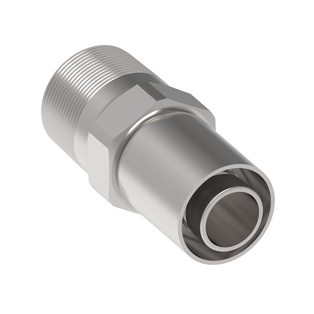 FJ9588-2424-341 Aeroquip by Danfoss | PTFE Hose Crimp Fitting | Complete Fitting | -24 Male Pipe x -24 Hose Barb | Stainless Steel