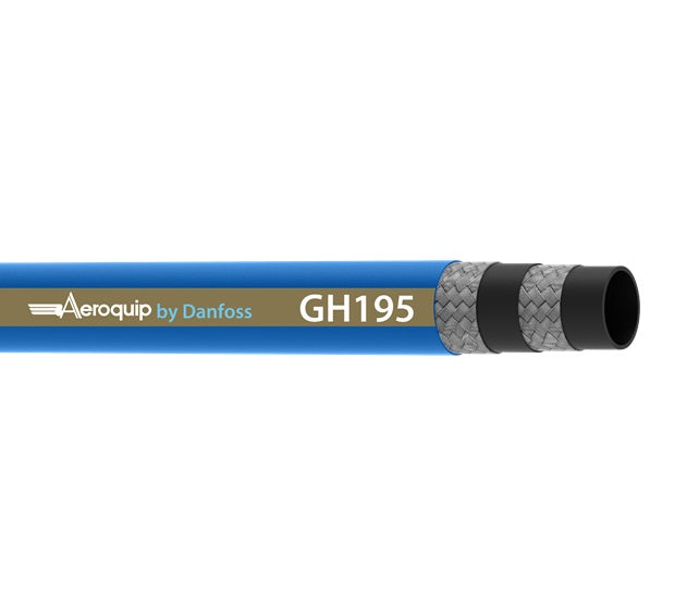 GH195-4 Aeroquip by Danfoss | HI-IMPULSE MatchMate® Blue Premium High Temperature Double Wire Braid Hydraulic Hose | SAE 100R2 | 0.25" ID