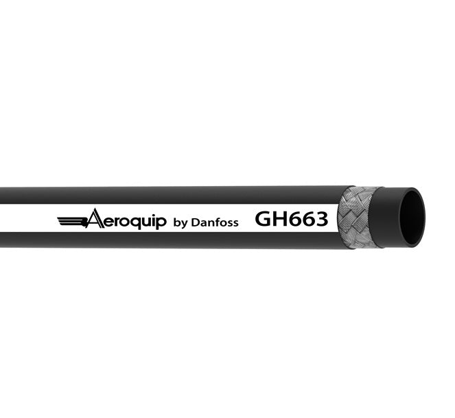 GH663-4 Aeroquip by Danfoss | MatchMate® Global 1/2 SAE Bend Radius Single Wire Braid Hydraulic Hose | SAE 100R19 | 0.25" ID