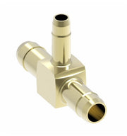 1064X6X6X4 by Danfoss | Mini-Barb Fitting | Union Tee | for 3/8" Tubing OD x 3/8" Tubing OD x 1/4" Tubing OD | Brass
