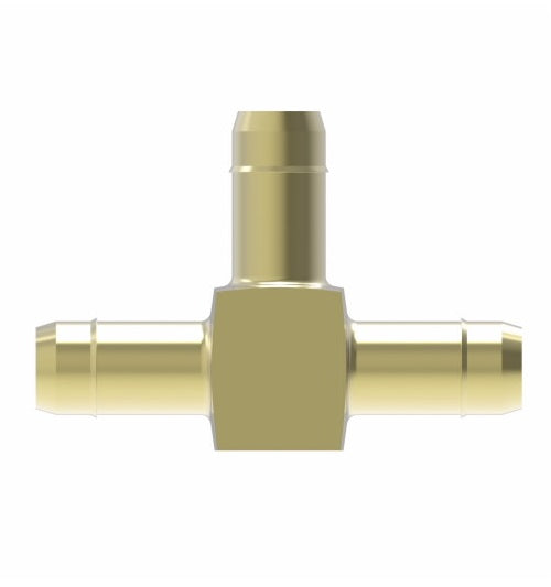 1064X8 by Danfoss | Mini-Barb Fitting | Union Tee | for 1/2" Tubing OD x 1/2" Tubing OD x 1/2" Tubing OD | Brass