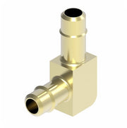 1065X6 by Danfoss | Mini-Barb Fitting | Union 90° Elbow | for 3/8" Tubing OD x 3/8" Tubing OD | Brass