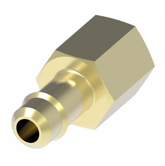 1066X4 by Danfoss | Mini-Barb Fitting | Female Connector (Short Thread) | for 1/4" Tubing OD | 1/8" Female Pipe | Brass