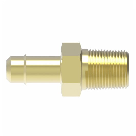 1068X6X2 by Danfoss | Mini-Barb Fitting | Male Connector | for 3/8" Tubing OD | 1/8" Male Pipe | Brass